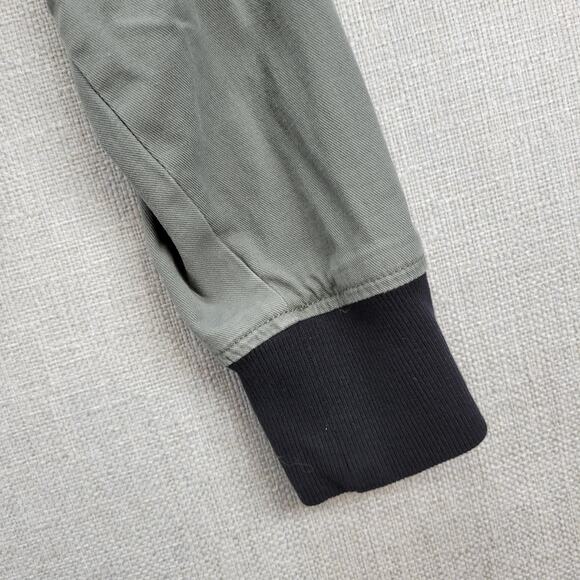 Sanctuary Womens Jacket Size M Olive Green Zip Up Military Twill Bomber Crop - Picture 11 of 13